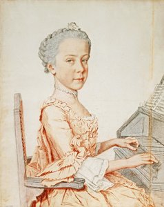 奥地利的Archduchess Maria Josepha画象 作者 让·埃蒂安·利奥塔